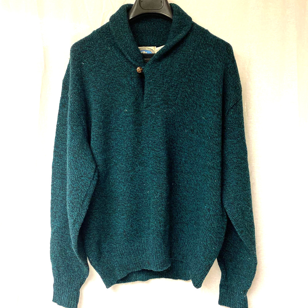 Vintage Environmental Clothing Co. Wool Sweater Large Shawl Collar Men Sweater